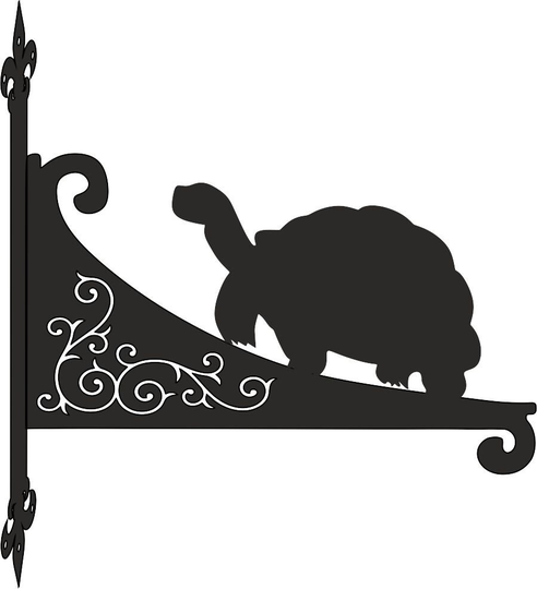 Tortoise Ornamental Scroll Hanging Bracket
