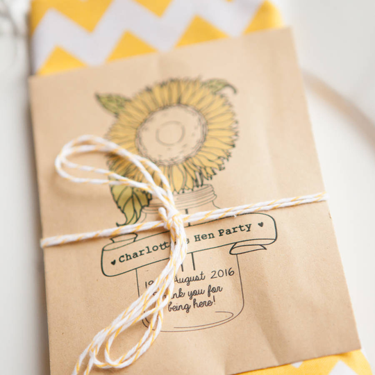 10 Personalised Hen Party Seed Packet Gifts