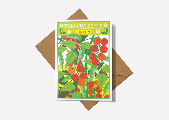 Tomato Card, Plant Illustration, Seed Packet Print, Gardeners Gift