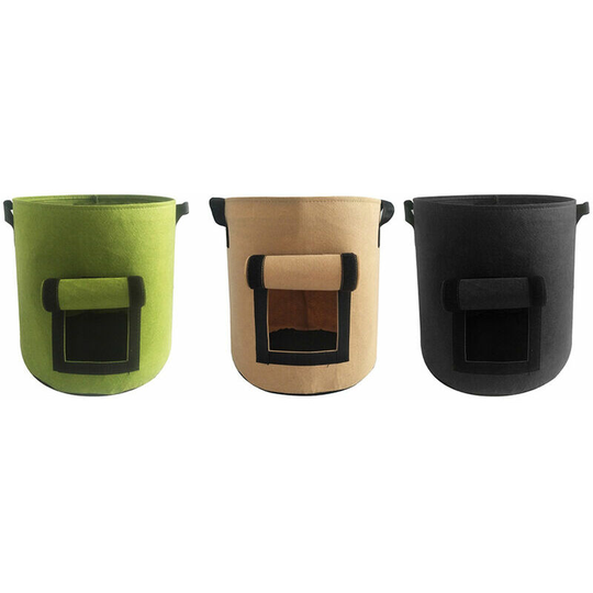 Monly - Potato Grow Bag, Garden Planting Bags, Vegetable Planter Bags, Non-Woven Ventilation Fabric Pot with Handle and Access Flap, Garden Bags for