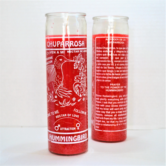 Chuparrosa Veladora Preparada Ritual Para El Amor Oracion Y Curada A Su Nombre 7 Day Candle Botanica Spiritual Healing Limpieza Espiritual