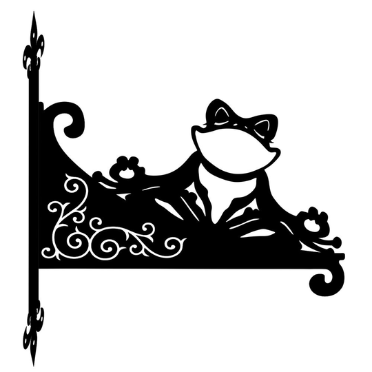 Yoga Frog Ornamental Scroll Hanging Bracket
