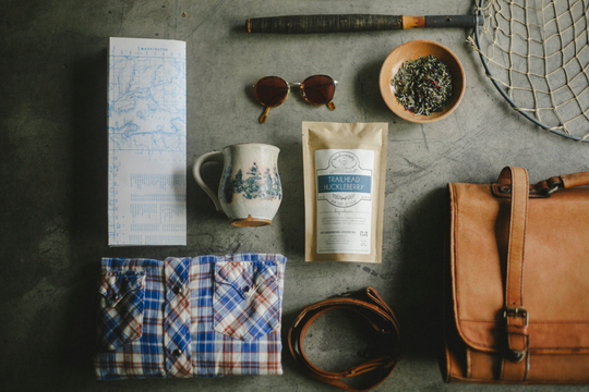 Trailhead Huckleberry Handcrafted Tea with Real Huckleberries| Organic | Herbal Winterwoods Company Loose Leaf Blend
