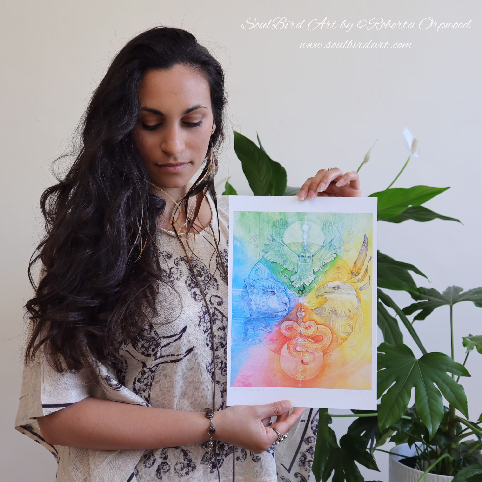 Shamanic Spirit Animals Art Print/A4
