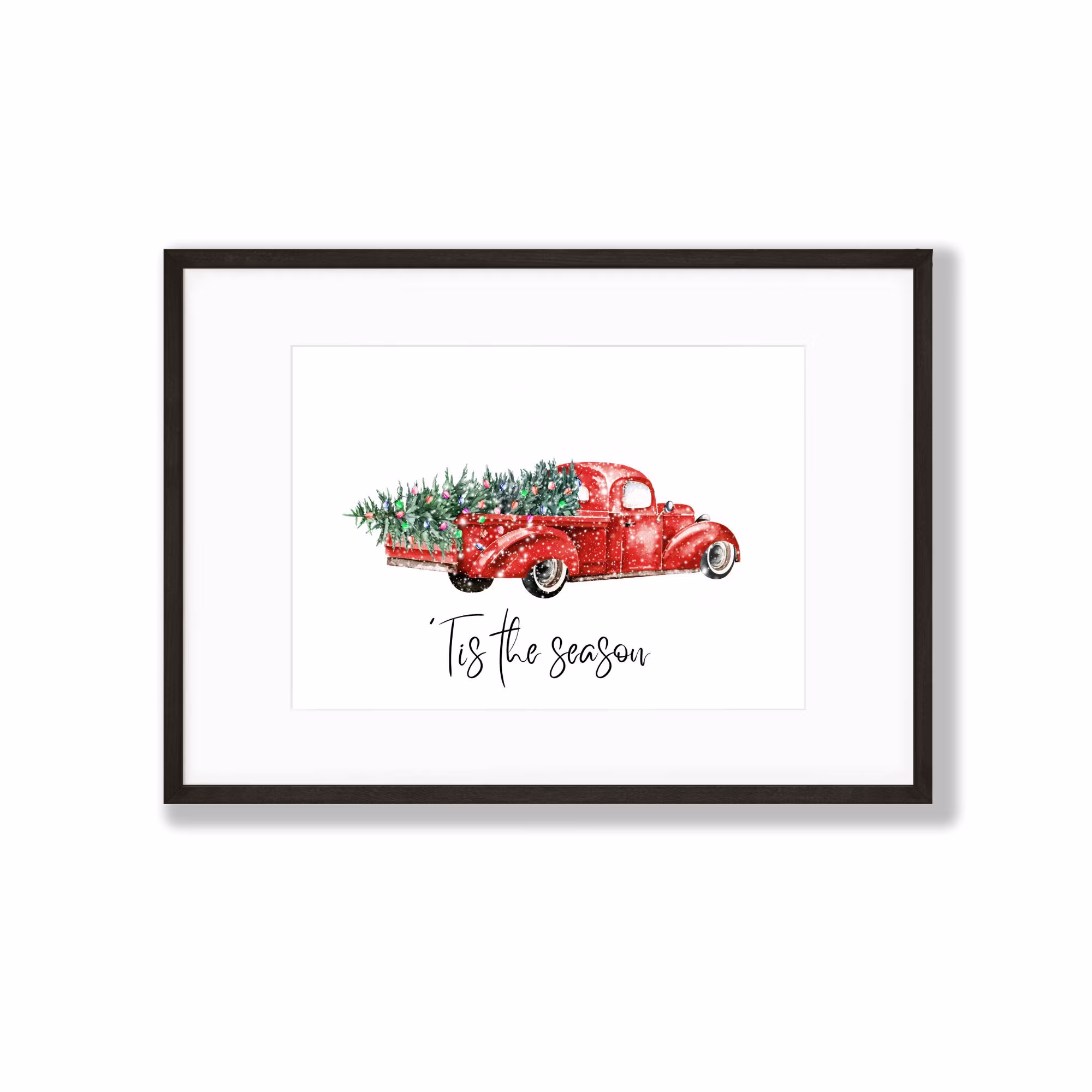 Tis The Season Christmas, Christmas Wall Art, Print, Unframed