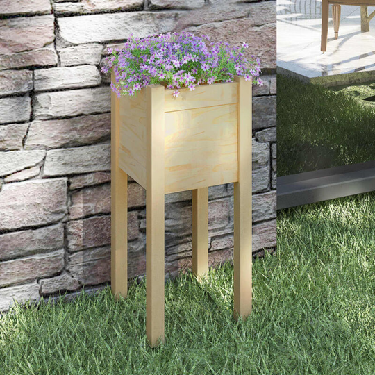 Asupermall - Garden Planter 31x31x70 cm Solid Pinewood