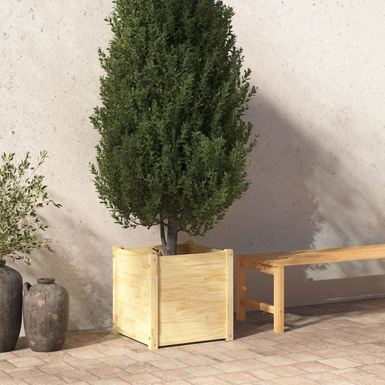Asupermall - Garden Planter 50x50x50 cm Solid Pinewood