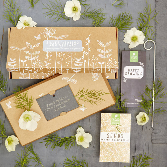 Grow Your Own Silver Wedding Anniversary Garden Gift