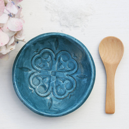 Moroccan Style Teal Salt Dish