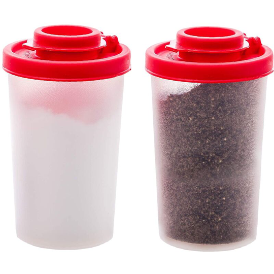 Bpa Free Clear Plastic Salt and Pepper Shakers, Travel Kit, For Salt, Pepper, Spices, Ideal for Camping, Hiking, Outdoor Cooking, Bivouac, Bushcraft