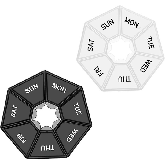 Benobby Kids - Pcs Weekly Pill Organizer, 7 Day Pill Box Organizer Medicine Box Tablet Gift