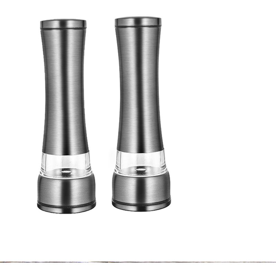 Perle Rare - Salt and Pepper Mill Set, Adjustable Mill - Brushed Steel