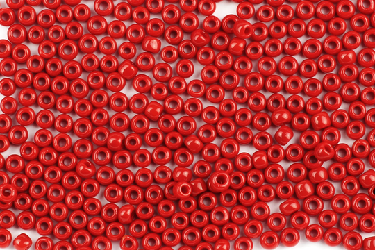 Size 8/0 Opaque Bright Red Seed Beads, 10G Beads For Jewellery Making, Embroidery & Bead Weaving