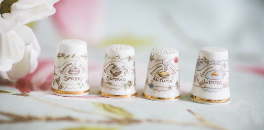 Charming Brambly Hedge Four Seasons Thimble Collection By Royal Doulton Porcelain