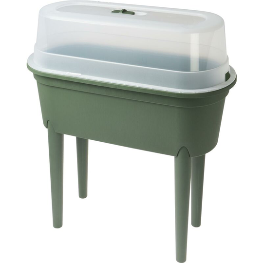 Mini Greenhouse Propagator on Legs Outdoor Herb Garden & Cloche Potting Bench pe - 4197490 - Green - Idooka