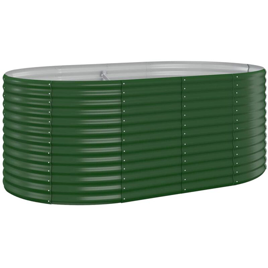 Garden Planter Powder-coated Steel 175x100x68 cm Green Vidaxl Green
