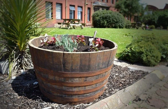 Half A Whisky Barrel - Choose Your Quantity, Free Delivery Perfect Plant Pot For The Garden Planter/Tub Pot Trough Rustic