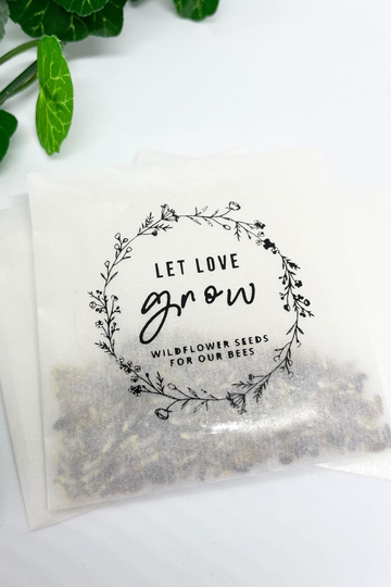 Wildflower Seed Wedding Favour Eco-Friendly Party Favor Let Love Grow Bee Lover Gift Mini Floral Packet Guest Flower Confetti