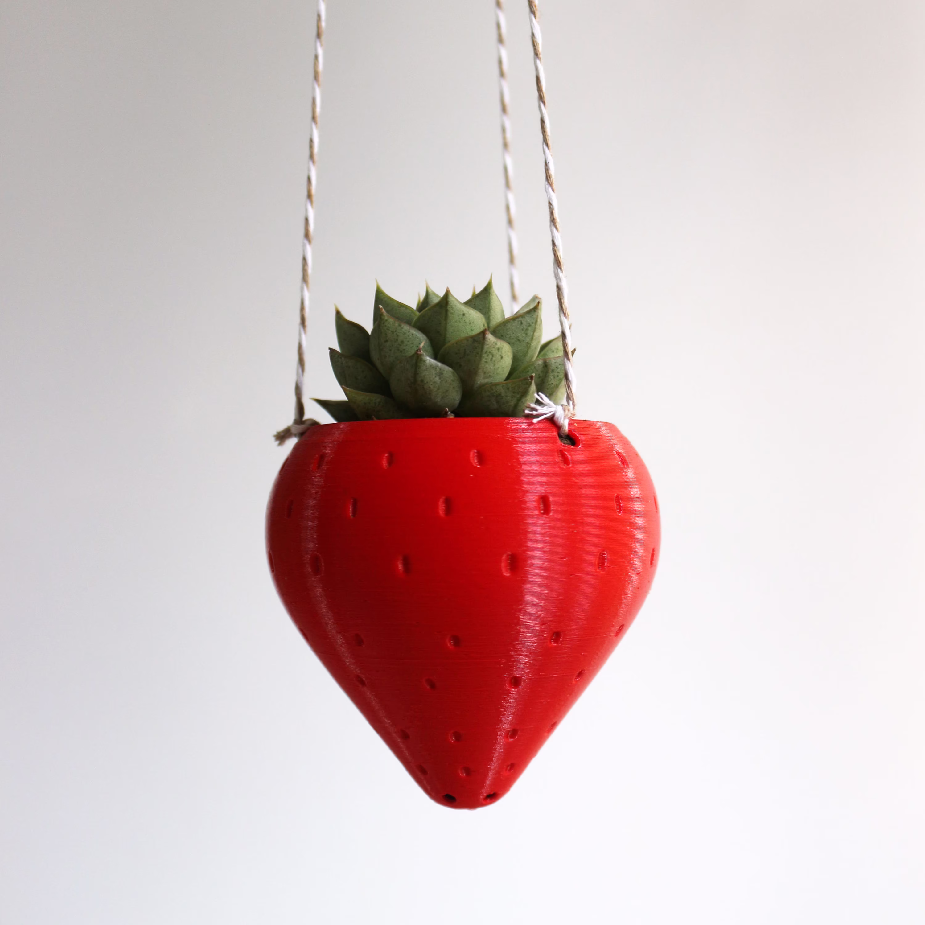 Small Strawberry Hanging Planter For Succulents, Outdoor Pot Garden, Pot, Planters