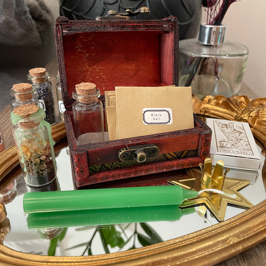 Diy Small Spell Jar Kit in Chest | Magick Manifestation Prosperity Love Protection Health Luck Joy Peace Custom