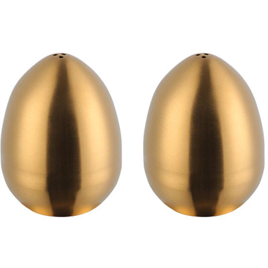 Fvbjd - Stainless steel egg seasoning jar kitchen salt and pepper shaker with three holes gold
