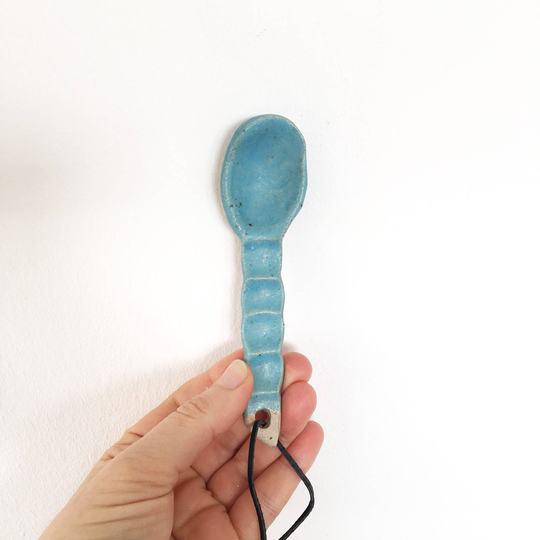 Clay Spoons, Blue Clay Unique Pottery Spoon, Salt Sugar Handmade Spoon Studio, Gift For Her, Wabi Sabi, Country House