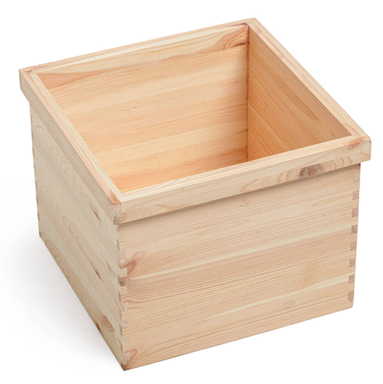 Large Square Wooden Pot