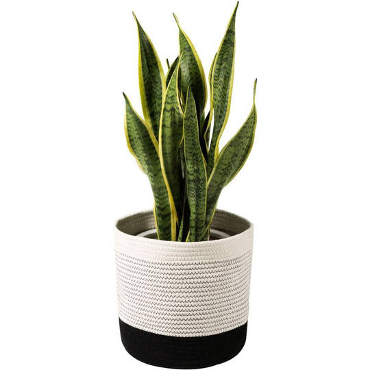 Betterlifegb - Large Sturdy Jute Rope Plant Basket Modern Woven Basket for 28CM Flower Pot Floor Indoor Planters, 30.5 x 30.5 cm, Storage Organizer
