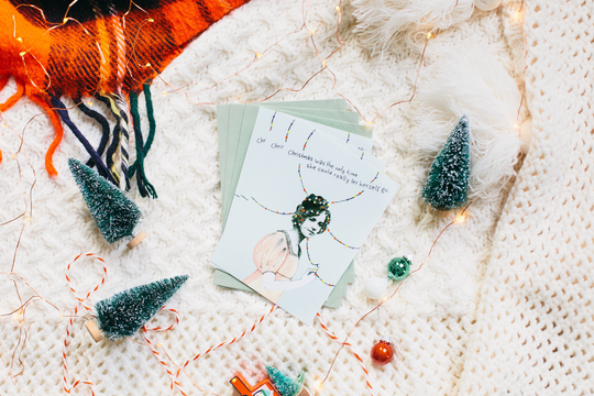 Funny Christmas Card, Vintage Illustration, Hygge, Christmas Decoration, Seasons Greetings, Best Selling Item Handmade