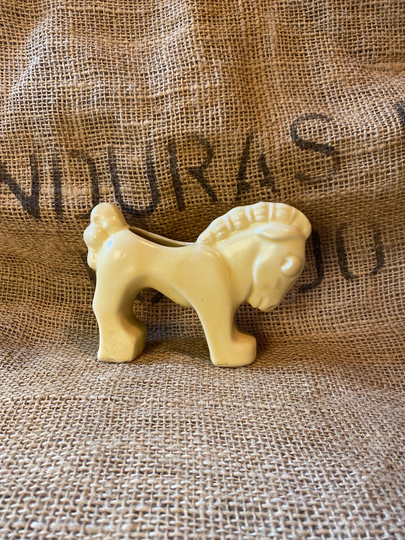 Rare Midcentury Mccoy Stretch Horse Planter in Yellow