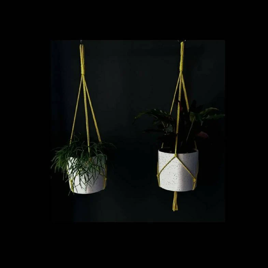2Pack/Single Available Simple Minimalist Adjustable Macrame No Tassel Hanging Plant Holder, Indoor Hanger Mother's Day Gift UK