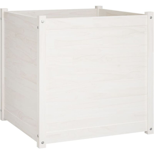 Vidaxl - Garden Planter White 70x70x70 cm Solid Pinewood White