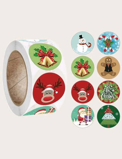 Merry Christmas Stickers Santa Labels Wrapping Diy Gift Decorative Holiday Season Sealing Packaging