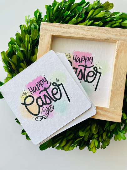 Hello Easter Tile, Interchangeable Decor Sign, Tiered Tray, Seasonal Decor, Holiday Signs, Easter Eggs