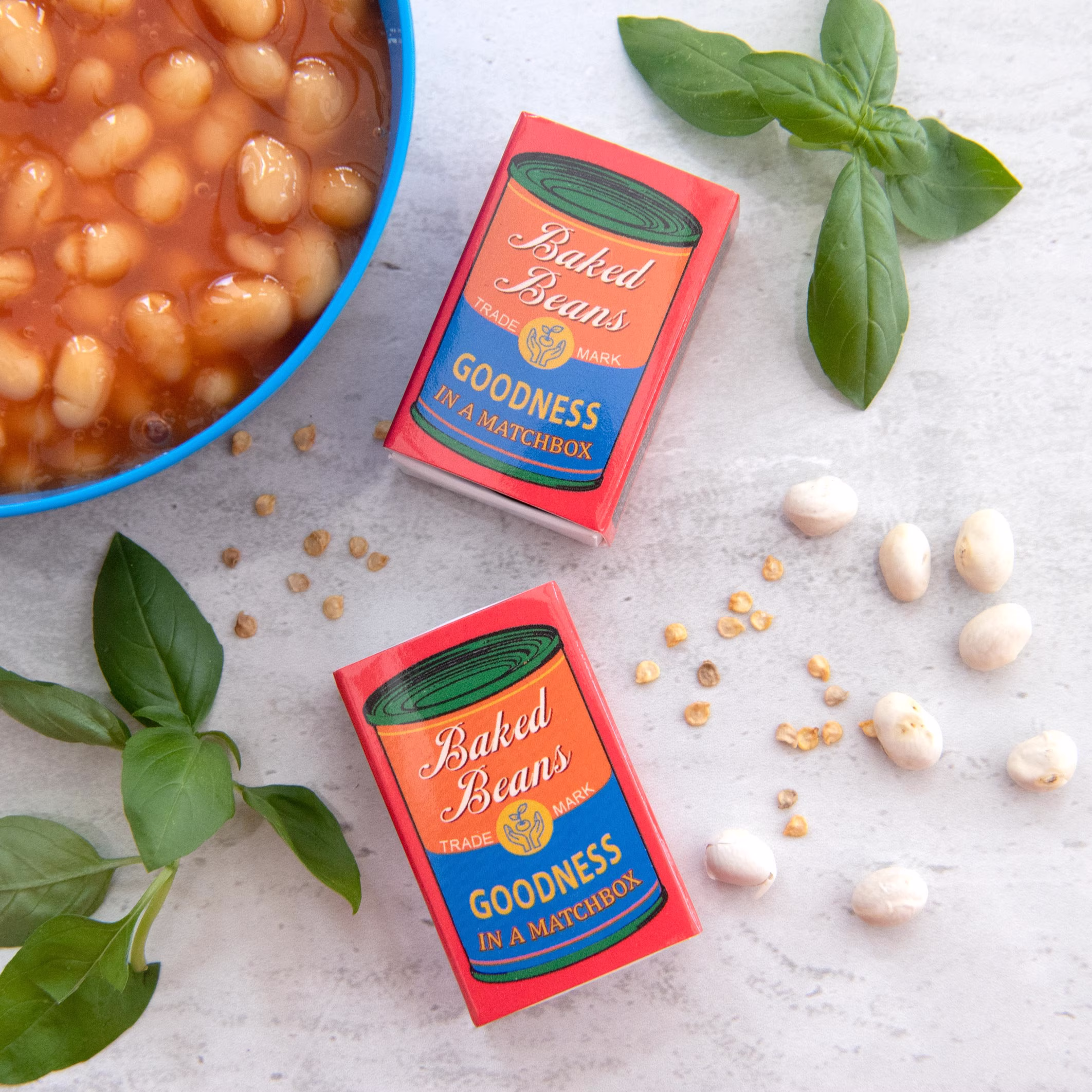 Grow Your Own Baked Beans in A Matchbox, Birthday Gift For Him, Pop Art, Funny