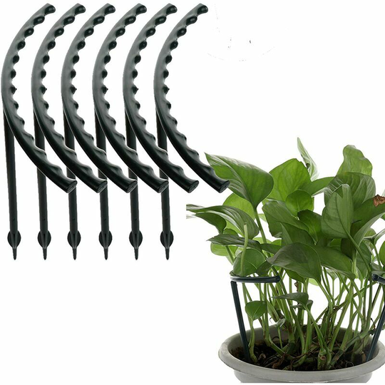 Monly - Plastic Arching Plant Stakes - Garden Plant Support - For Roses Tomatoes,,Pack of 12