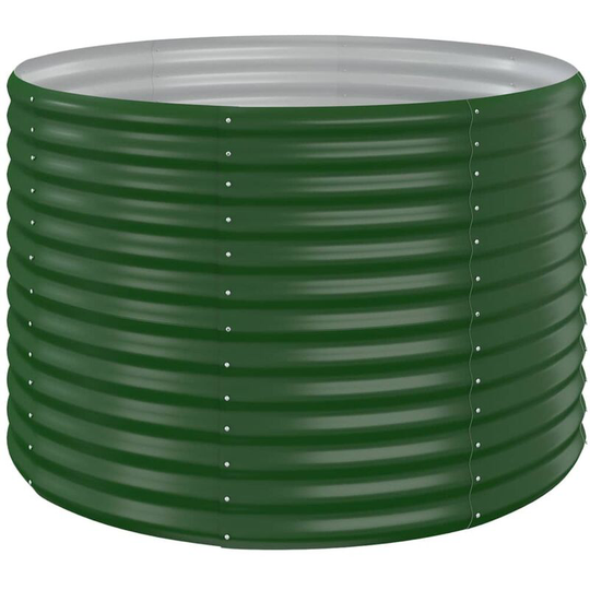 Garden Planter Powder-coated Steel 100x100x68 cm Green Vidaxl Green