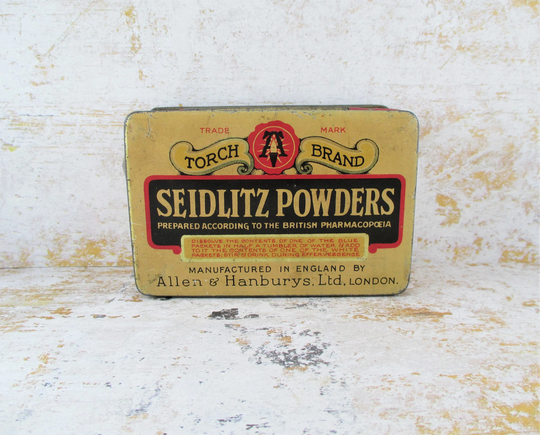 Large Vintage Seidlitz Powders Medicine Tin