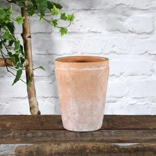 Rustic Terracotta Ceramic Flowerpot 18cm - Fast & Free UK Delivery