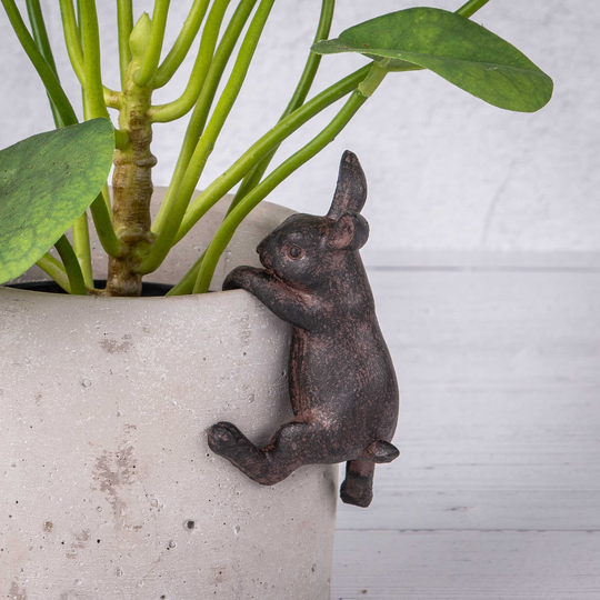 Little Mini Rabbit Pot Hanger | Home & Garden Planter Ornaments Indoor Outdoor Perfect Festive Gift Wrap UK Florist