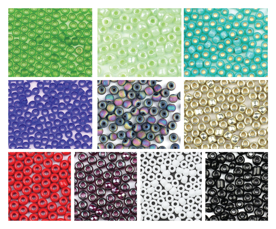 Size 6/0 Seed Beads, Choice Of 10 Colours, 10G Tiny Beads For Beading, Jewellery Making, Embroidery & Bead Weaving