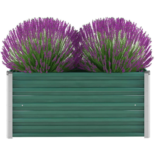 Topdeal Garden Planter Galvanised Steel 100x40x45 cm Green VDTD29035