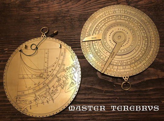 One Physician's Astrological Quadrant, Medieval Medicine, Zodiac Man, Unique Gift, Anniversary Gift, Astrolabe, Astrology