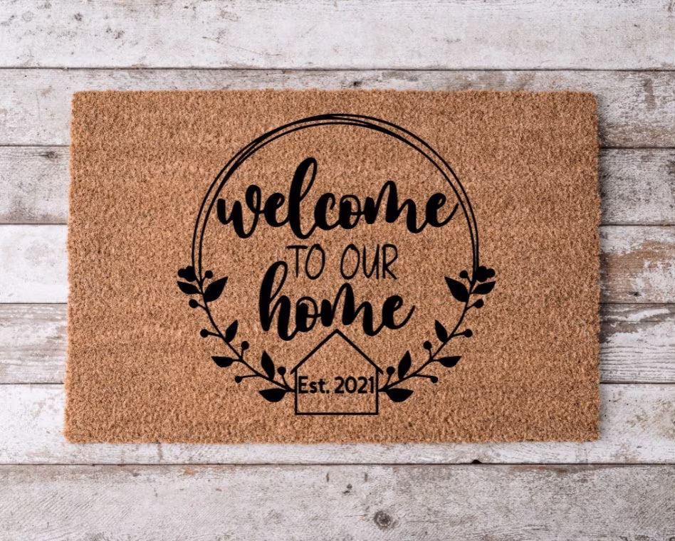 Seasonal Welcome Fall Mat | Halloween Doormat Funny Door Mat Housewarming Gift Hello Pumpkin Decor