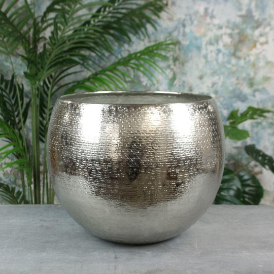 Silver Hampstead Planter | Medium Metal