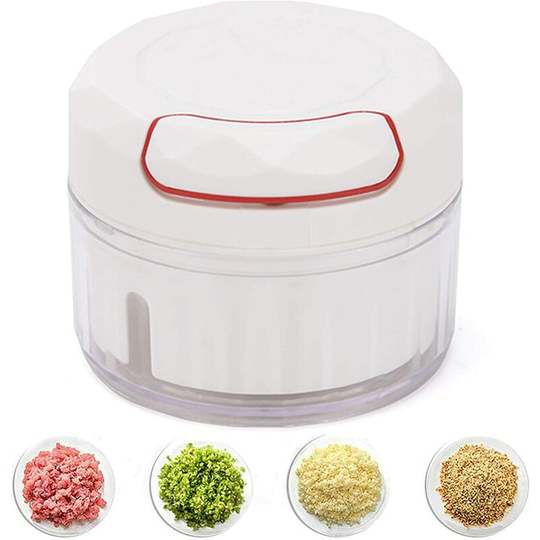 Mini Garlic Machine Multifunctional Garlic Press Manual Garlic Machine Multifunctional Vegetable Chopper Meat Grinder Blender Onion Fruit Herb Salad