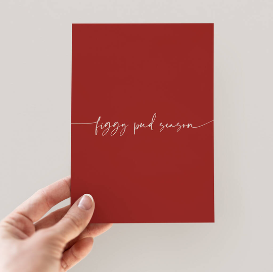 Figgy Pud Season Modern Christmas Cards Eco Friendly