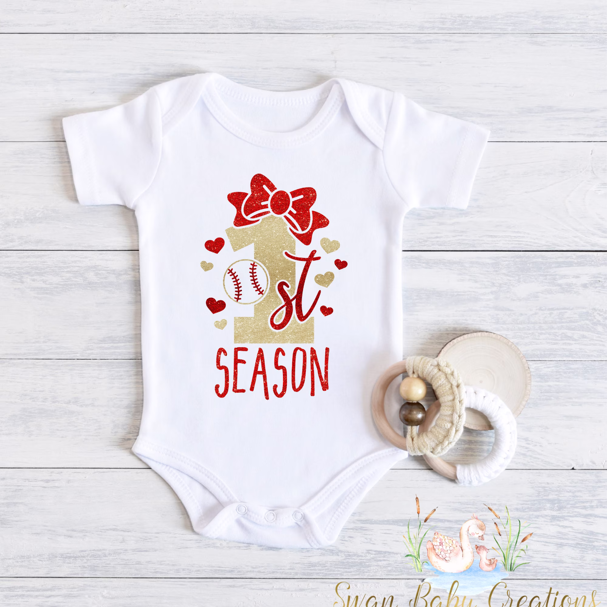 Baby Girl Softball Baseball Outfit, My 1st Season, Game Day Baseball Outfit, Shirt, Shower Gift