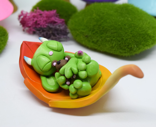 Sleeping Garden Sprite, Cottagecore Decor, Fae Figurine, Fairy Garden, Sprite Figure