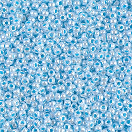 Miyuki Seed Beads 11/0 Aqua Lined White Pearl , 0430-New